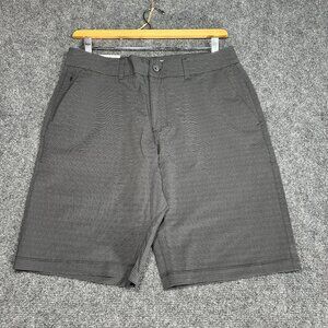Hang Ten Shorts Mens 32  Gray Stretch Stripe Flat Front Pockets NEW